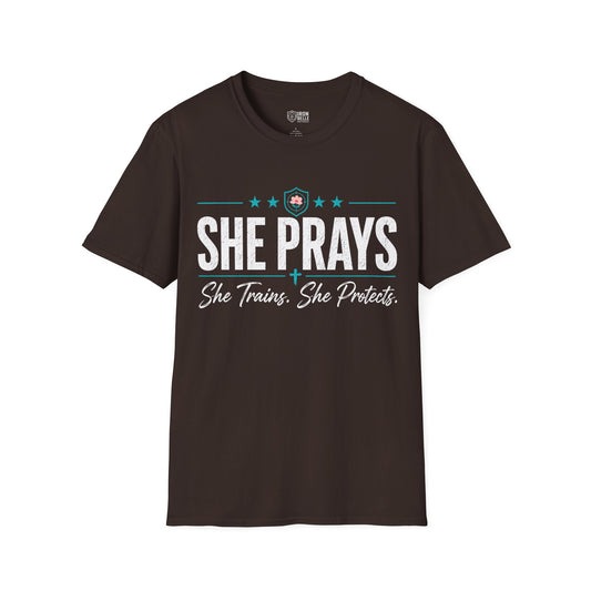 She Prays She Trains She Protects Tee