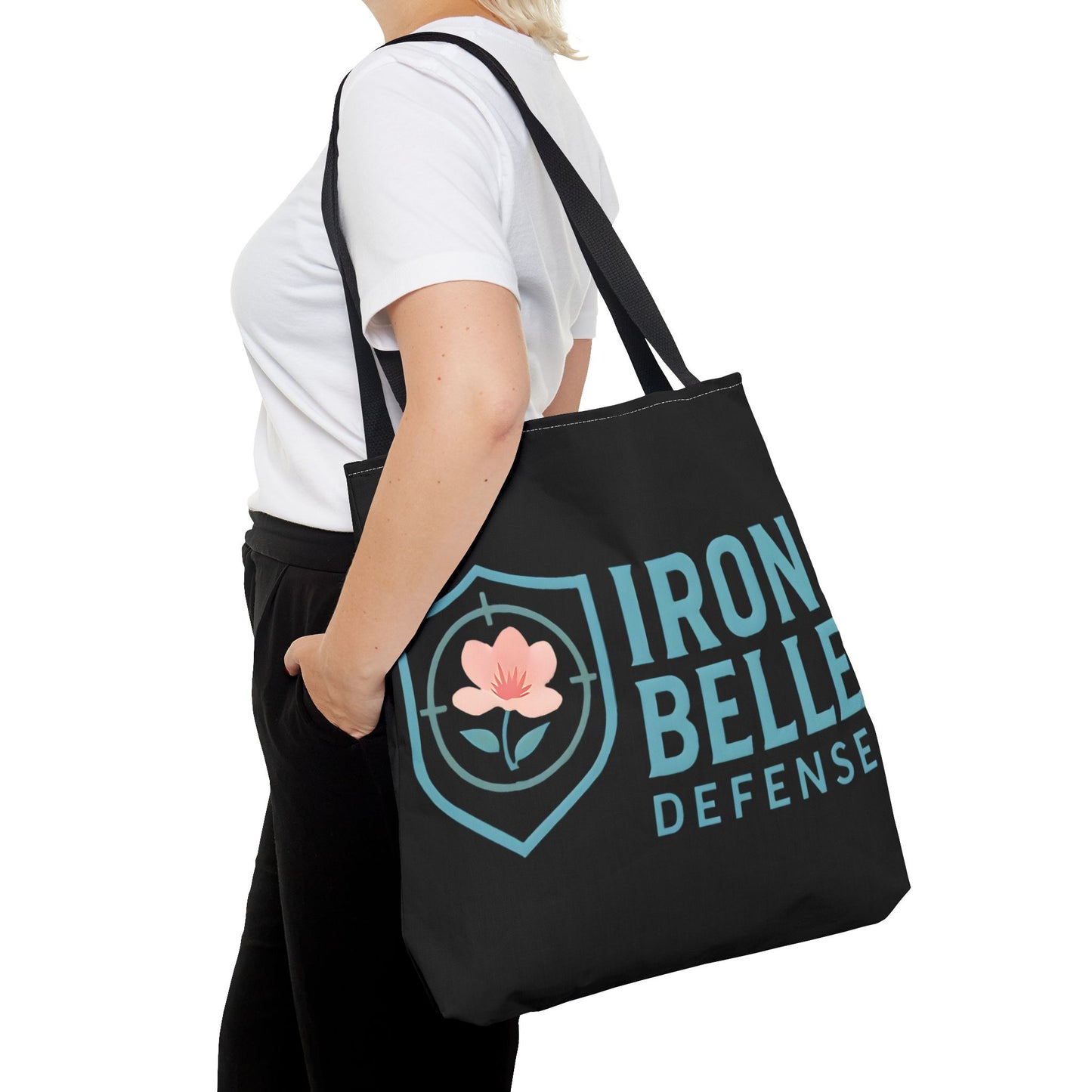 Turquoise Iron Belle Defense Tote Bag