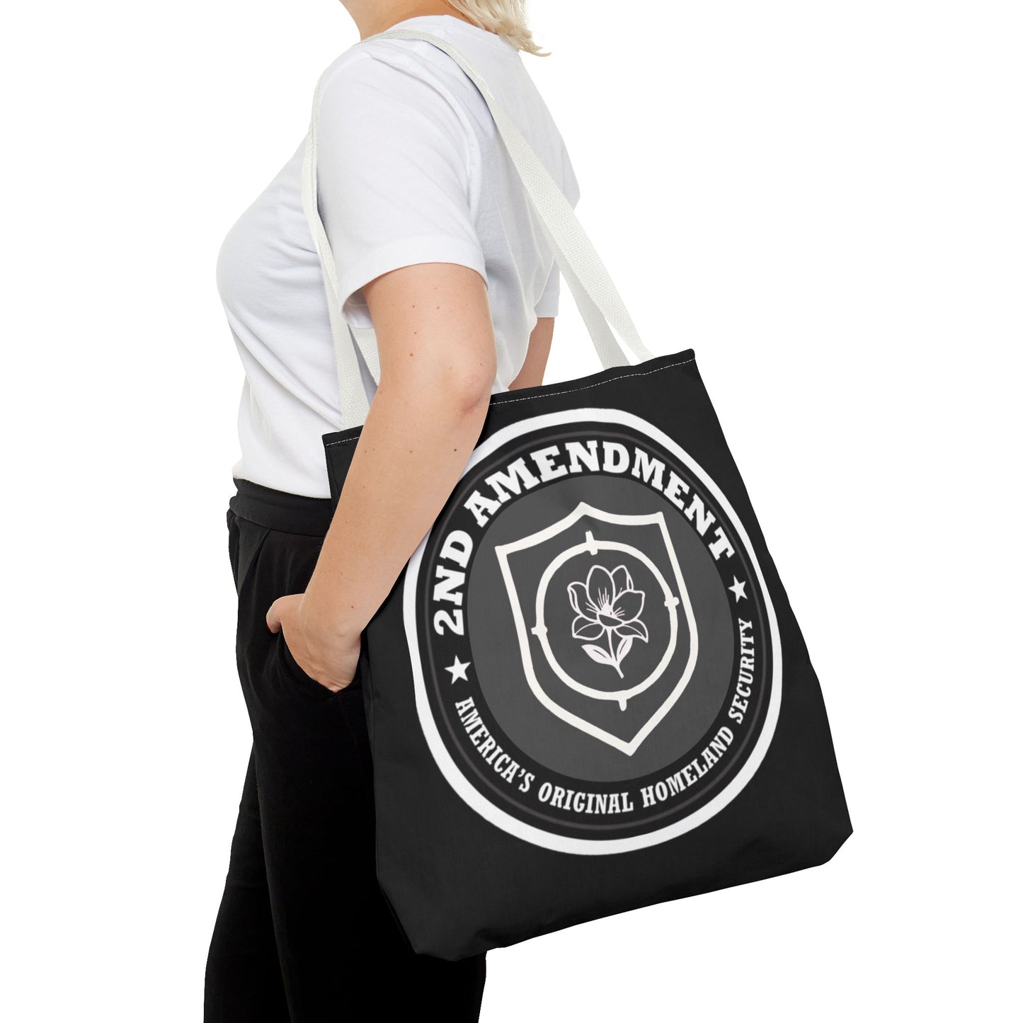 2nd Amendment Shield Tote Bag — America’s Original Homeland Security Cotton Tote
