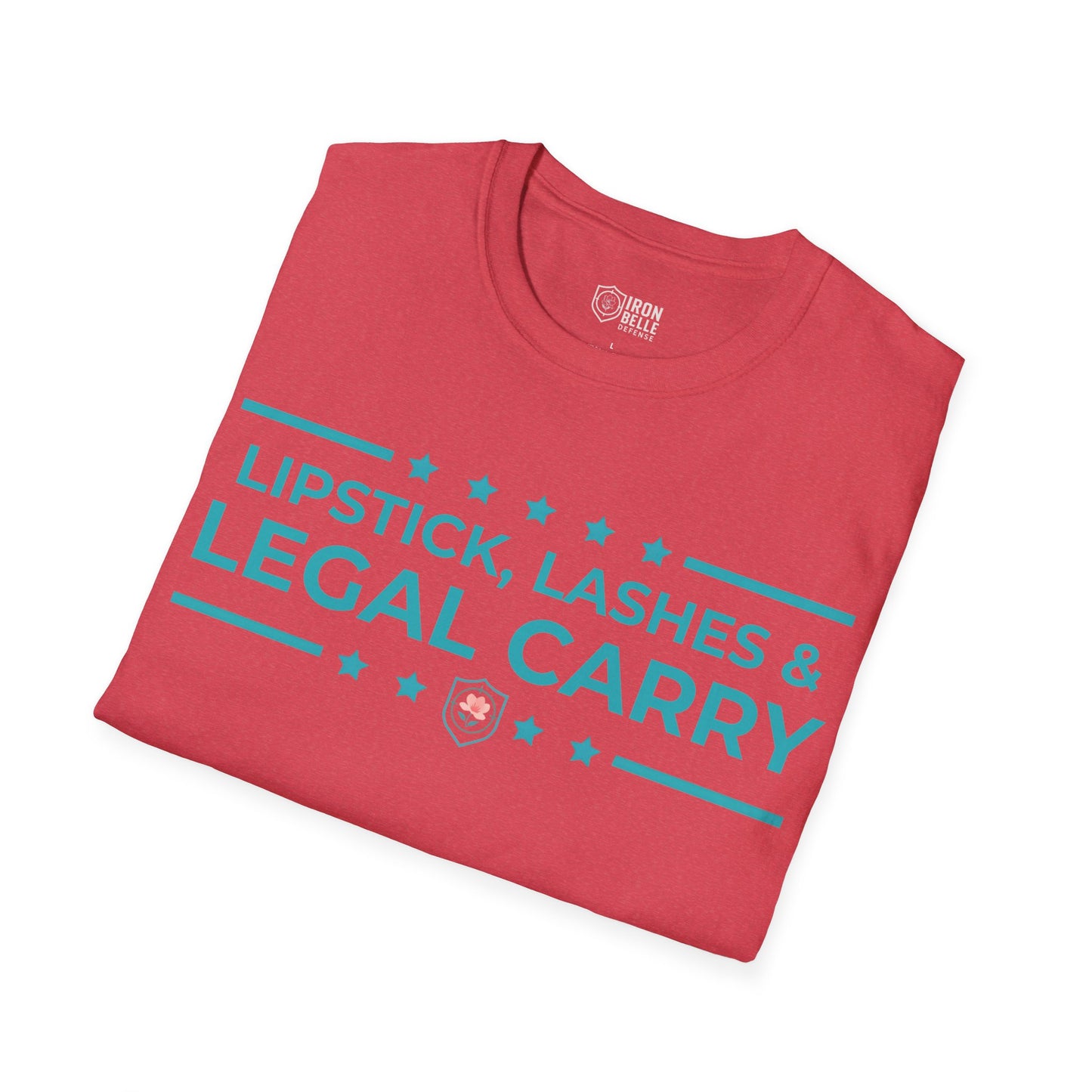Lipstick, Lashes and Legal Carry Unisex Softstyle T-Shirt