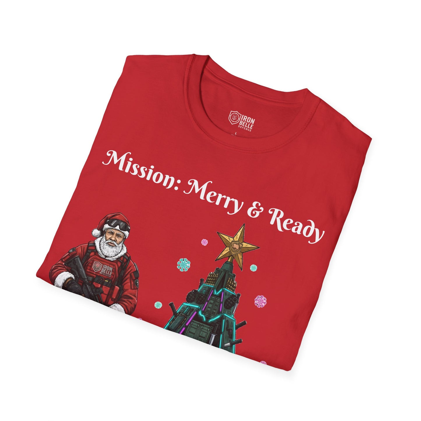 Tactical Santa with Armored Christmas Tree Tee
