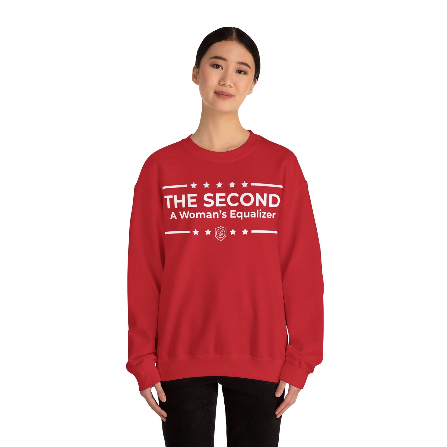 The Second:A Woman’s Equalizer Iron Belle Defense Unisex Crewneck Sweatshirt