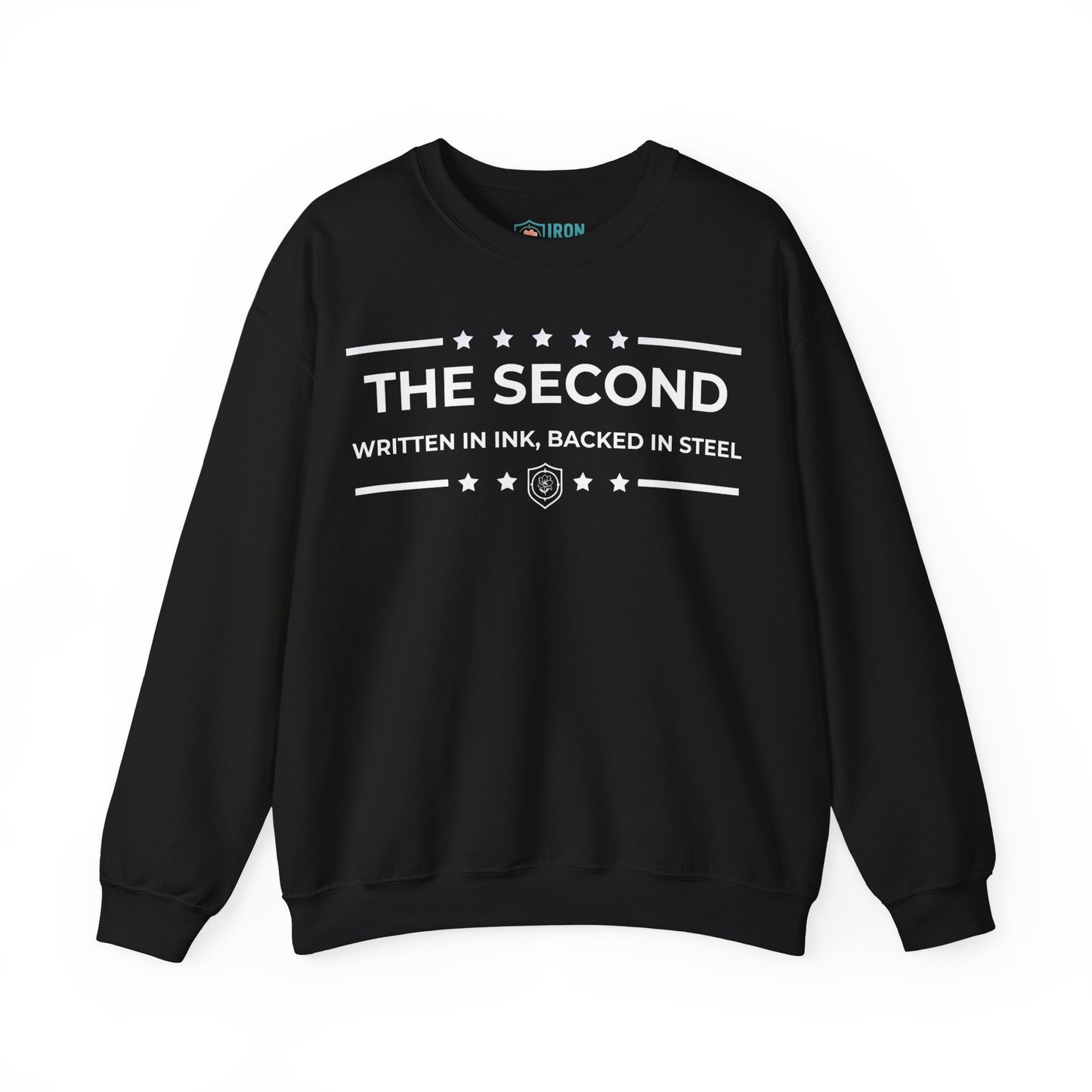 The Second: Written in Ink, Backed in Steel Iron Belle Defense Unisex Crewneck Sweatshirt