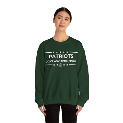 Patriots Don’t Ask Permission Iron Belle Defense Unisex Crewneck Sweatshirt