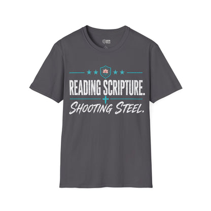 Reading Scripture Shooting Steel Tee