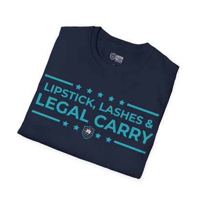 Lipstick, Lashes and Legal Carry Unisex Softstyle T-Shirt