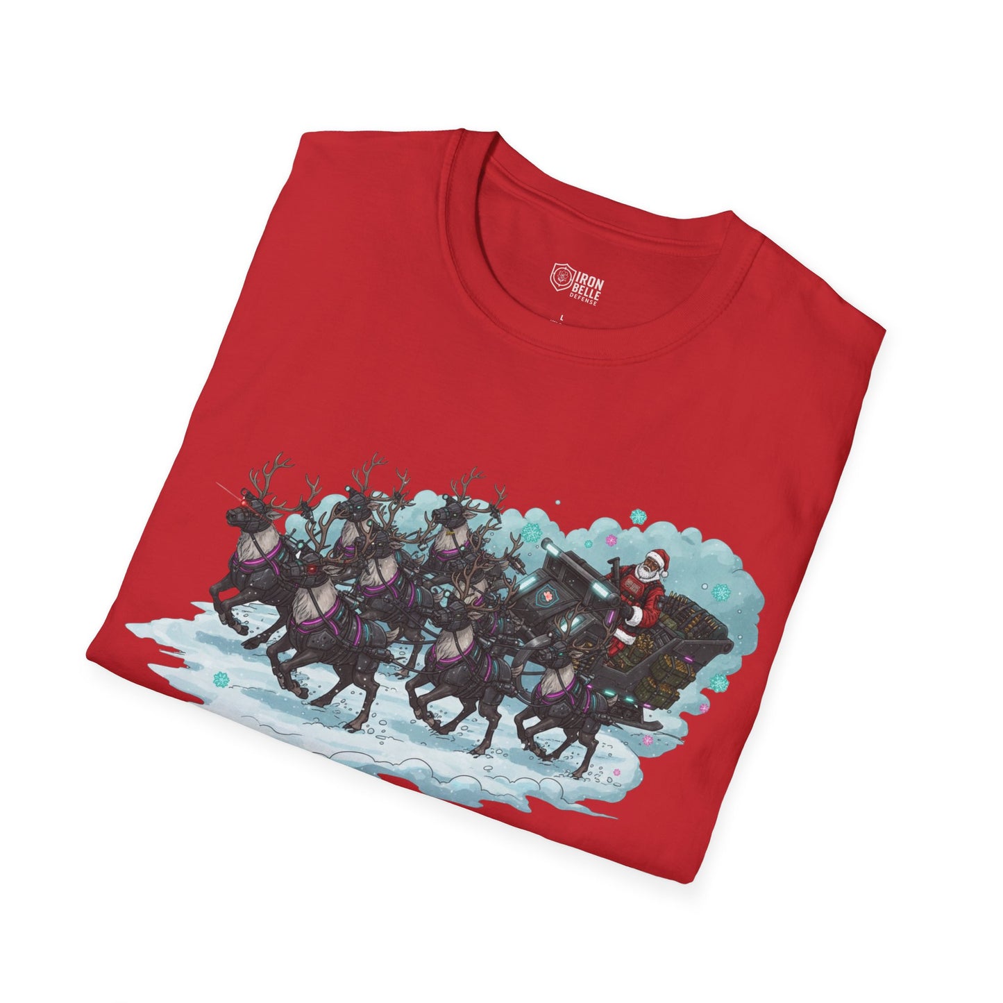 Santa & Reindeer Christmas Graphic Tee
