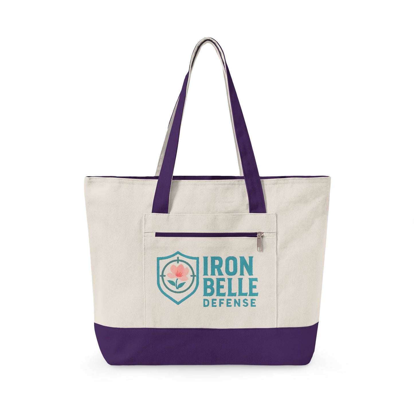 Iron Belle Defense Zippered Canvas Tote