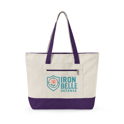 Iron Belle Defense Zippered Canvas Tote