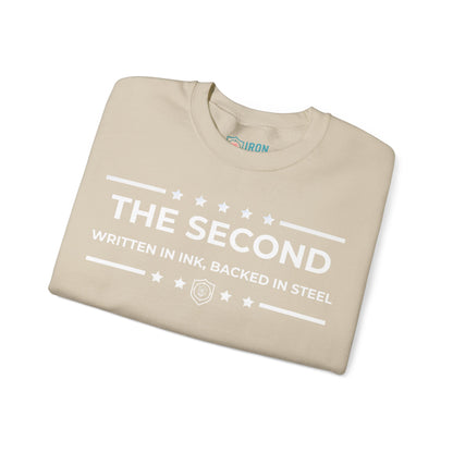The Second: Written in Ink, Backed in Steel Iron Belle Defense Unisex Crewneck Sweatshirt