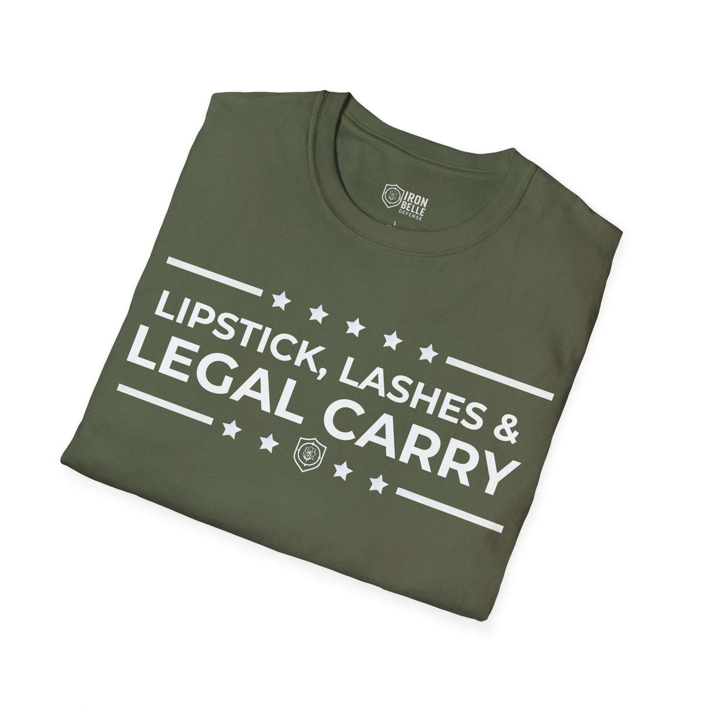 Lipstick, Lashes and Legal Carry Unisex Softstyle T-Shirt