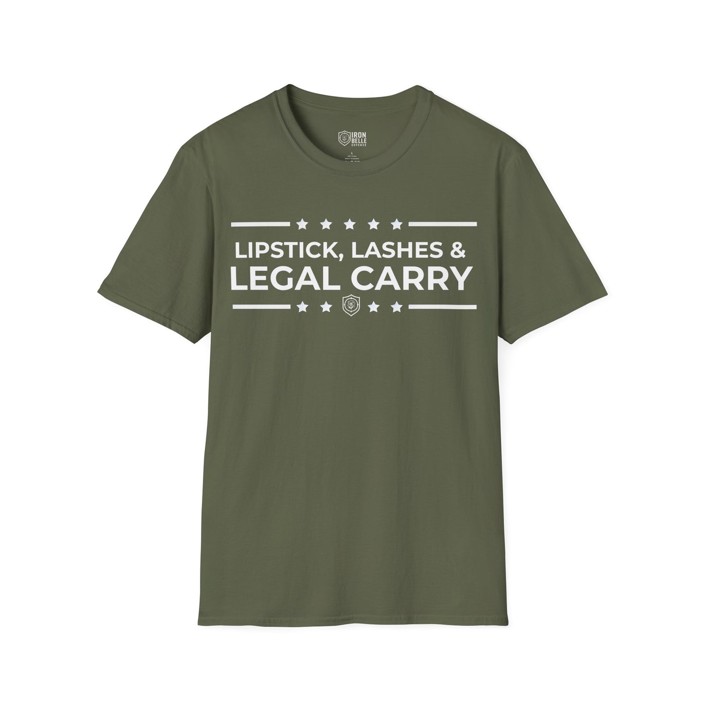 Lipstick, Lashes and Legal Carry Unisex Softstyle T-Shirt