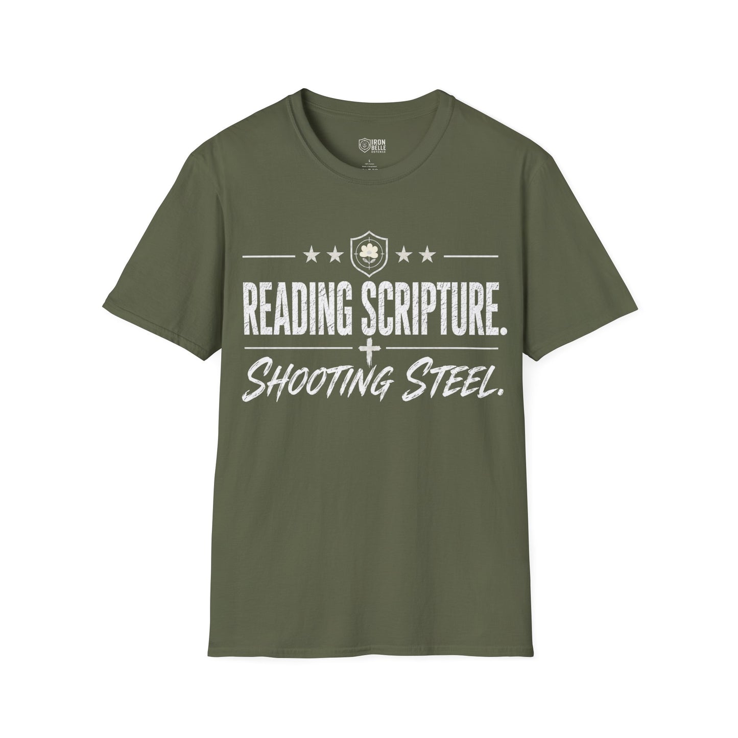 Reading Scripture Shooting Steel Tee
