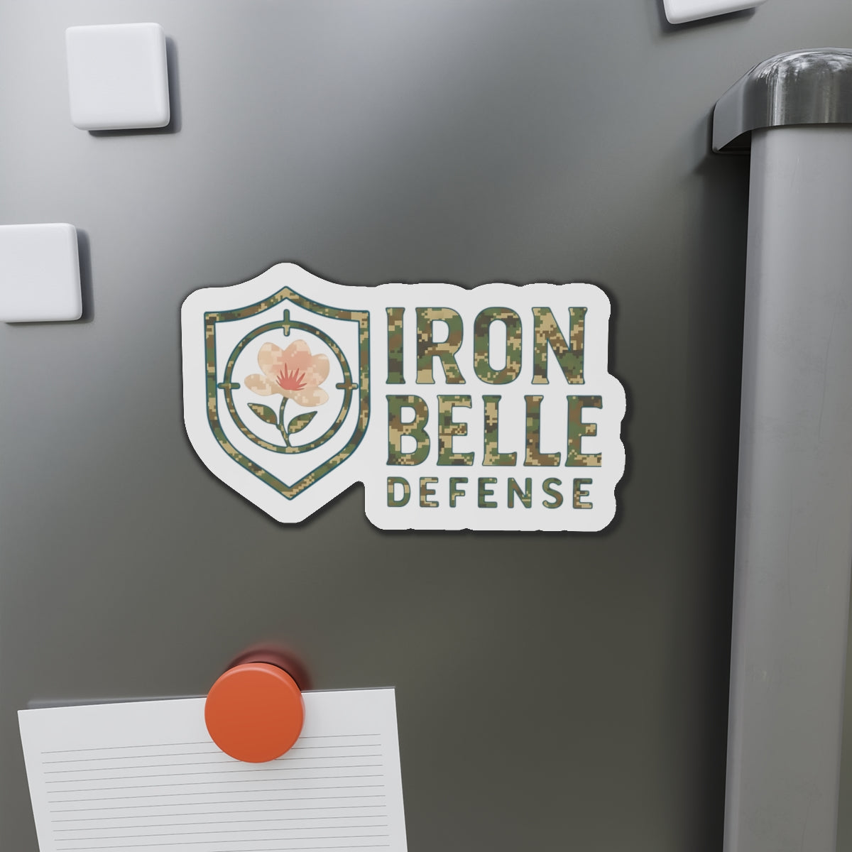 Iron Belle Defense Die-Cut Magnets