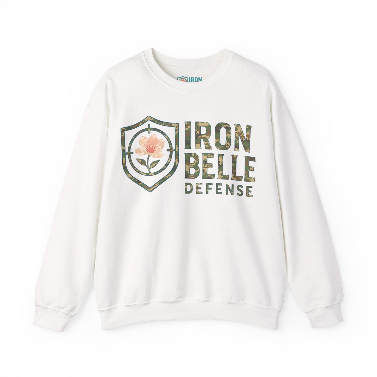 Camo Iron Belle Defense Unisex Crewneck Sweatshirt