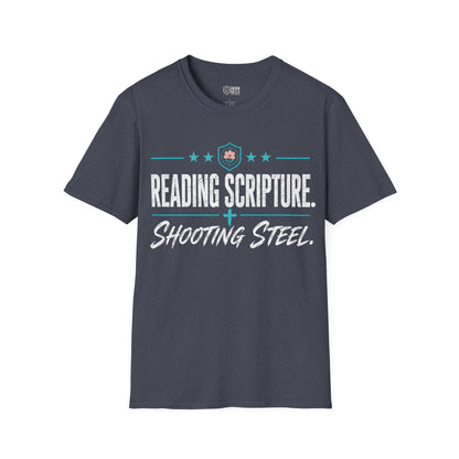 Reading Scripture Shooting Steel Tee