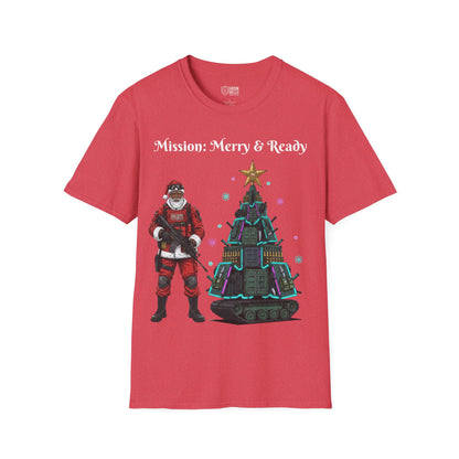 Tactical Santa with Armored Christmas Tree Tee