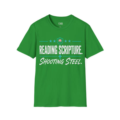 Reading Scripture Shooting Steel Tee