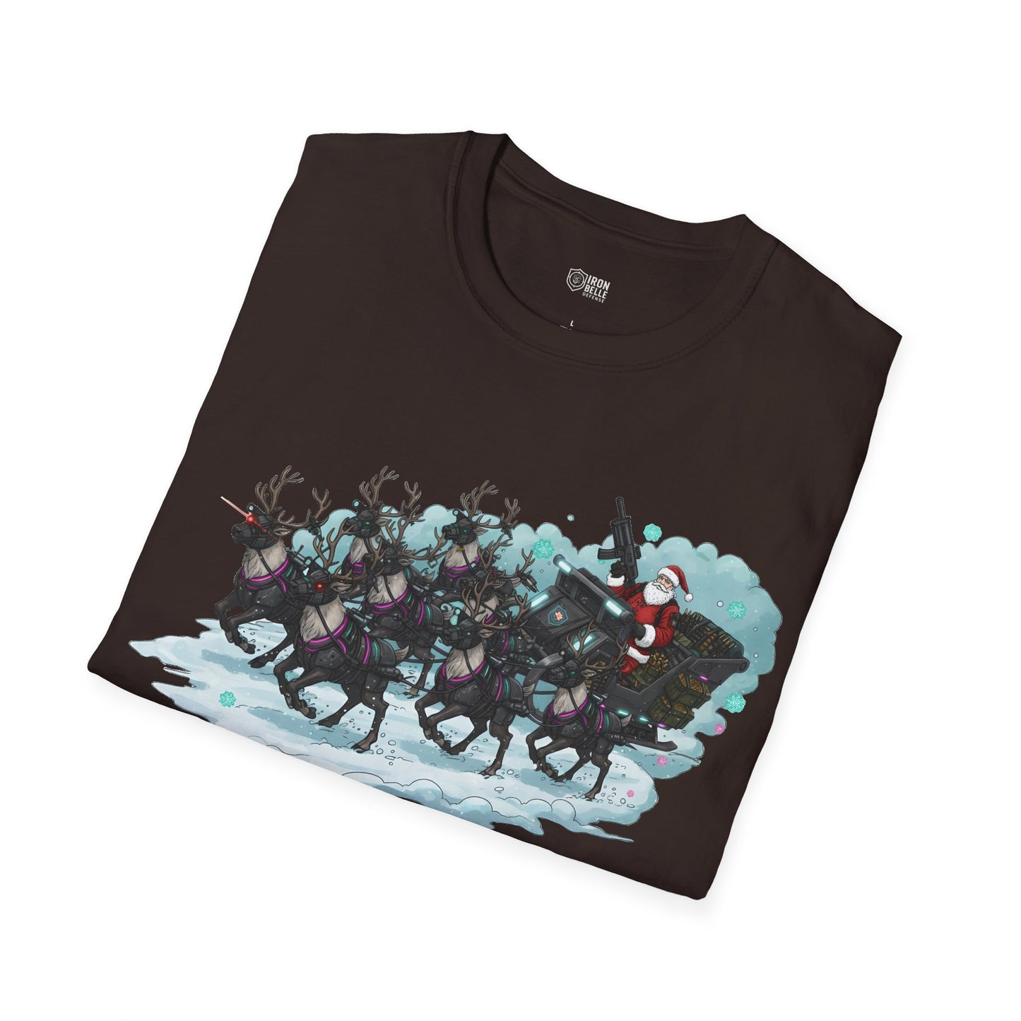 Santa & Reindeer Christmas Graphic Tee