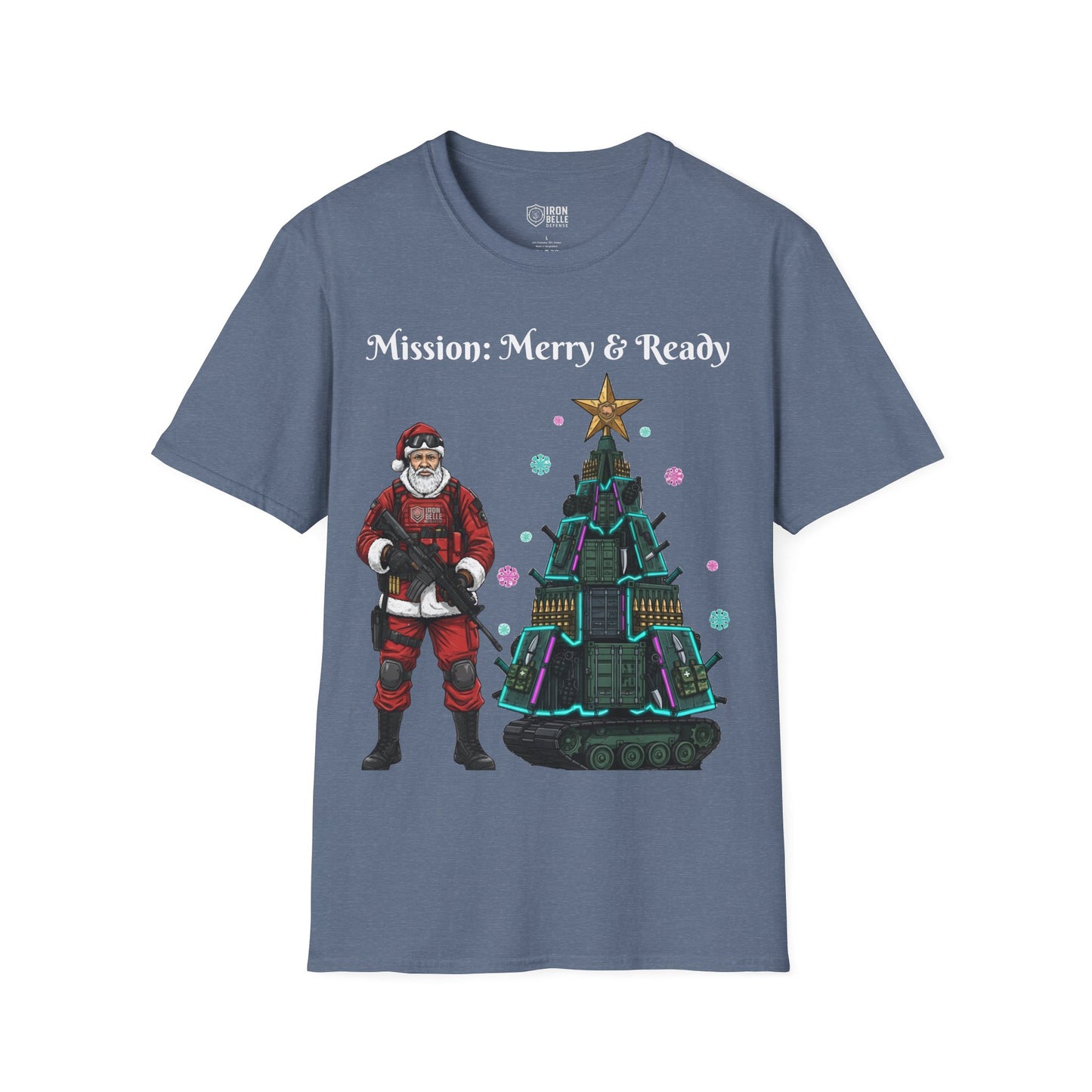 Tactical Santa with Armored Christmas Tree Tee