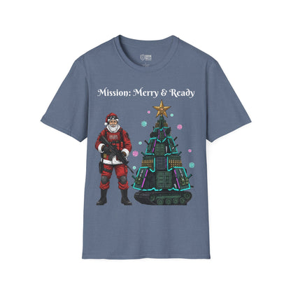 Tactical Santa with Armored Christmas Tree Tee