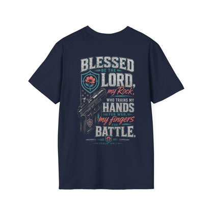 Blessed Be the Lord My Rock Iron Belle Defense Tee