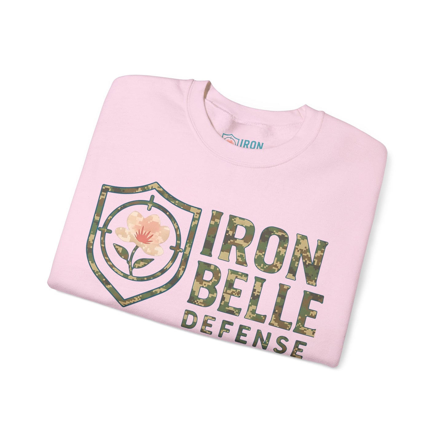 Camo Iron Belle Defense Unisex Crewneck Sweatshirt