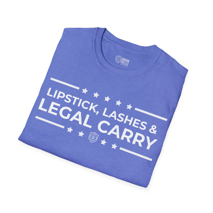 Lipstick, Lashes and Legal Carry Unisex Softstyle T-Shirt