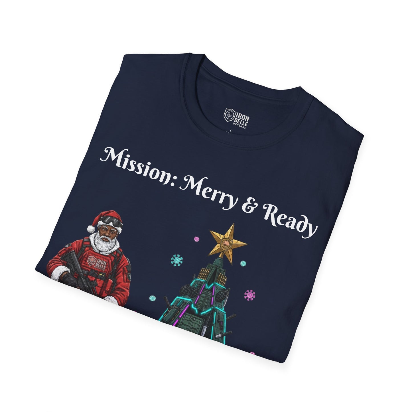 Tactical Santa with Armored Christmas Tree Tee