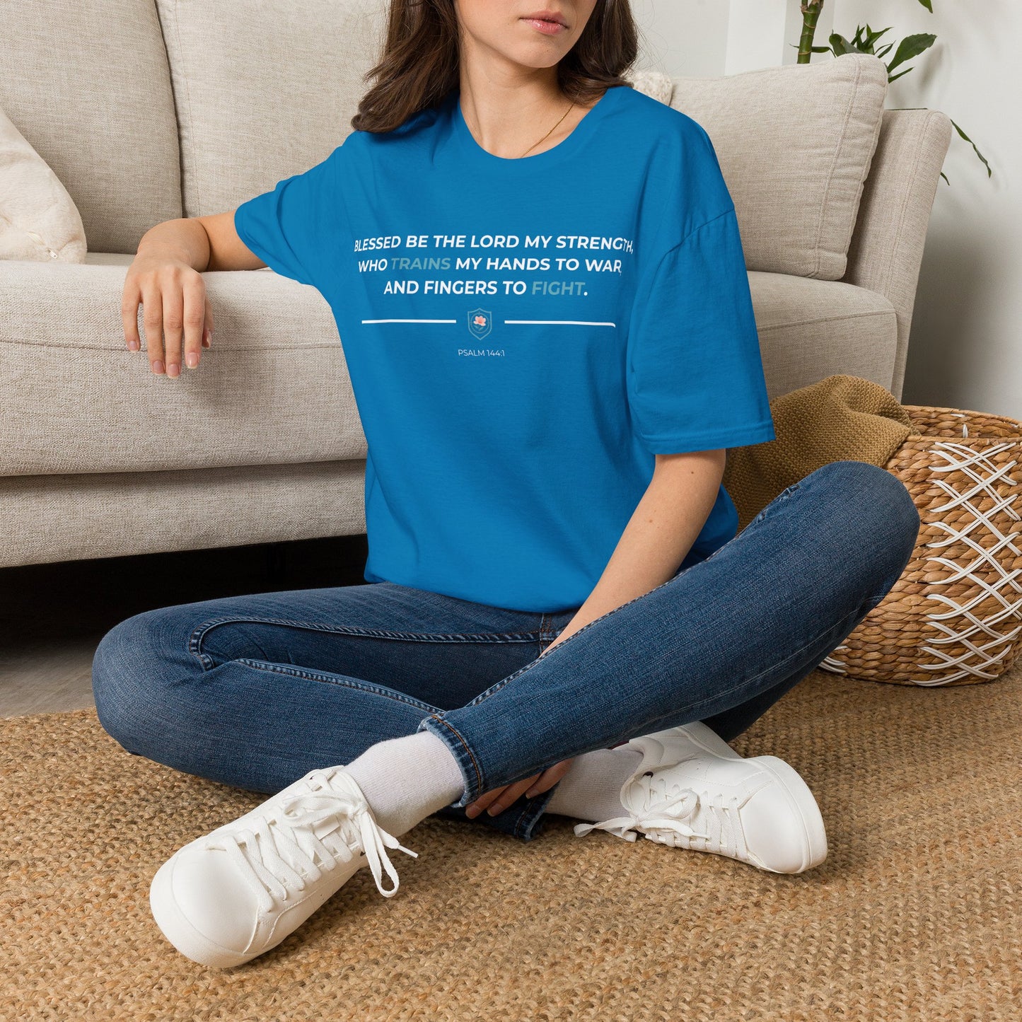 Blessed Be the Lord My Rock Iron Belle Defense Tee