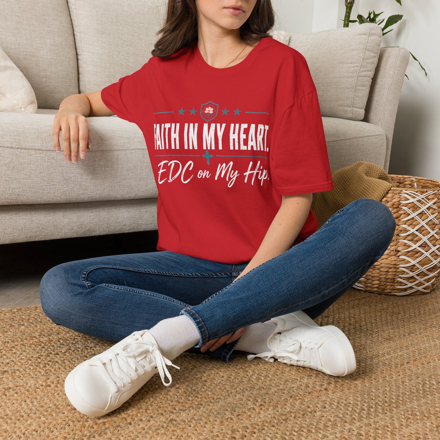 Faith in My Heart EDC on My Hip Tee