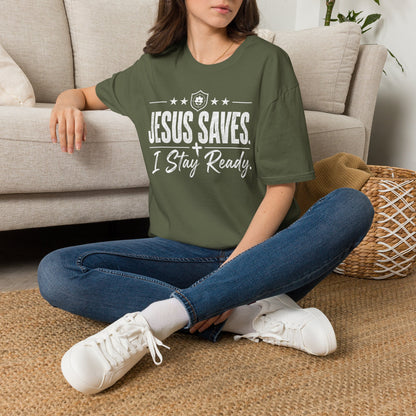 Jesus Saves I Stay Ready Tee