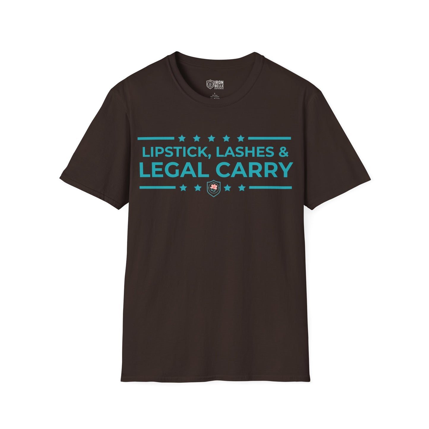 Lipstick, Lashes and Legal Carry Unisex Softstyle T-Shirt