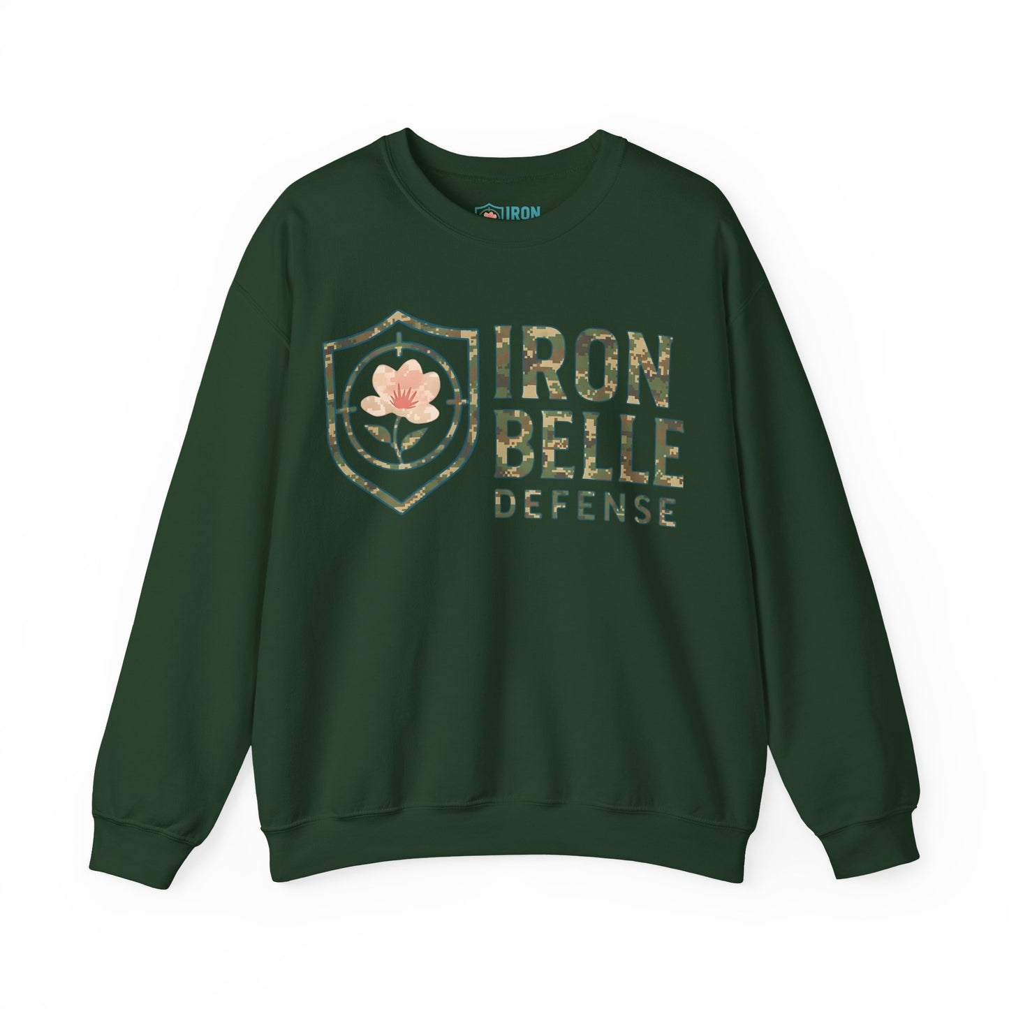 Camo Iron Belle Defense Unisex Crewneck Sweatshirt