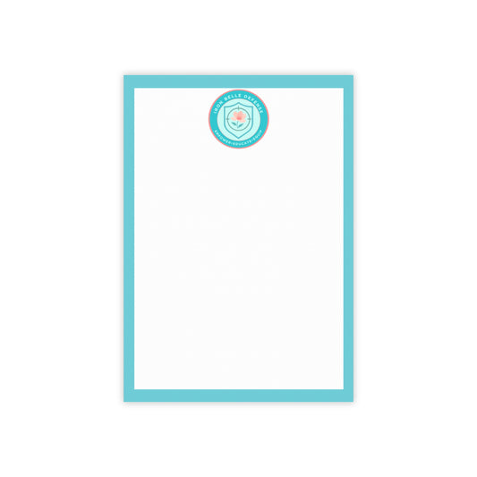 Round Turquoise Iron Belle Defense Note Pad