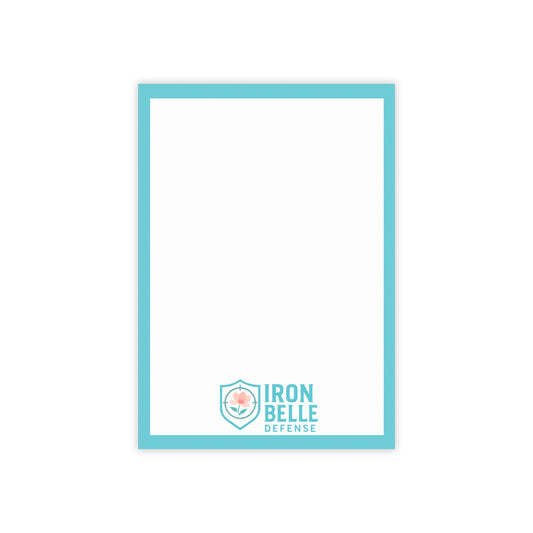 Turquoise Iron Belle Defense Note Pad