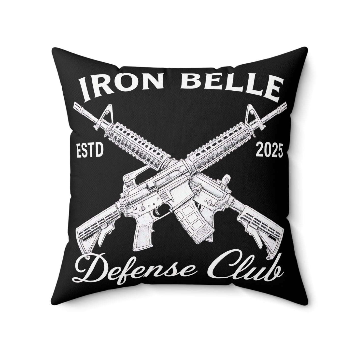 Iron Belle Defense Spun Polyester Square Pillow