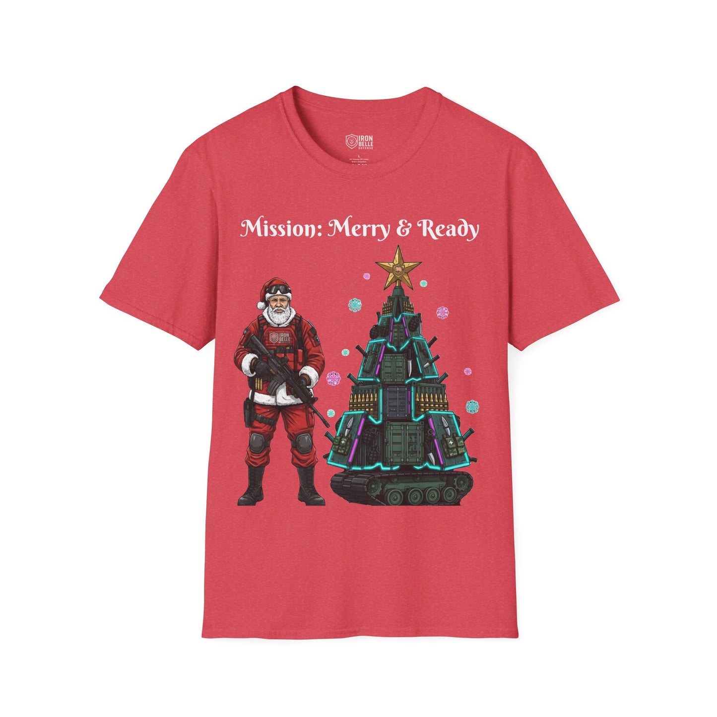 Tactical Santa with Armored Christmas Tree Tee