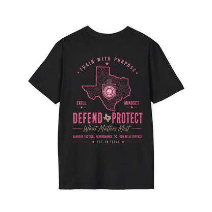 Pink Iron Belle Defense x Sanders Tactical Performance Tee