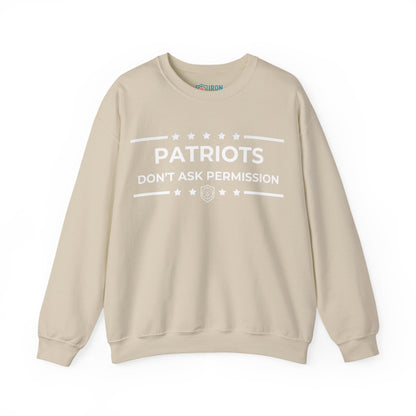Patriots Don’t Ask Permission Iron Belle Defense Unisex Crewneck Sweatshirt