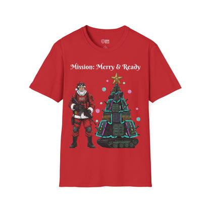 Tactical Santa with Armored Christmas Tree Tee
