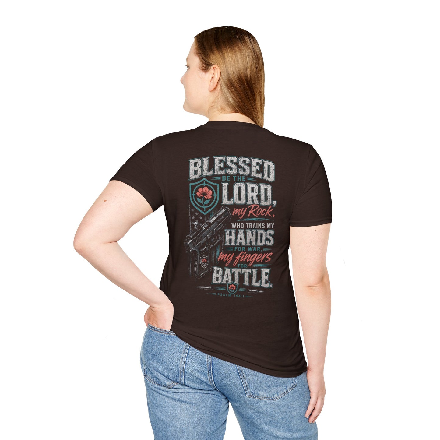Blessed Be the Lord My Rock Iron Belle Defense Tee