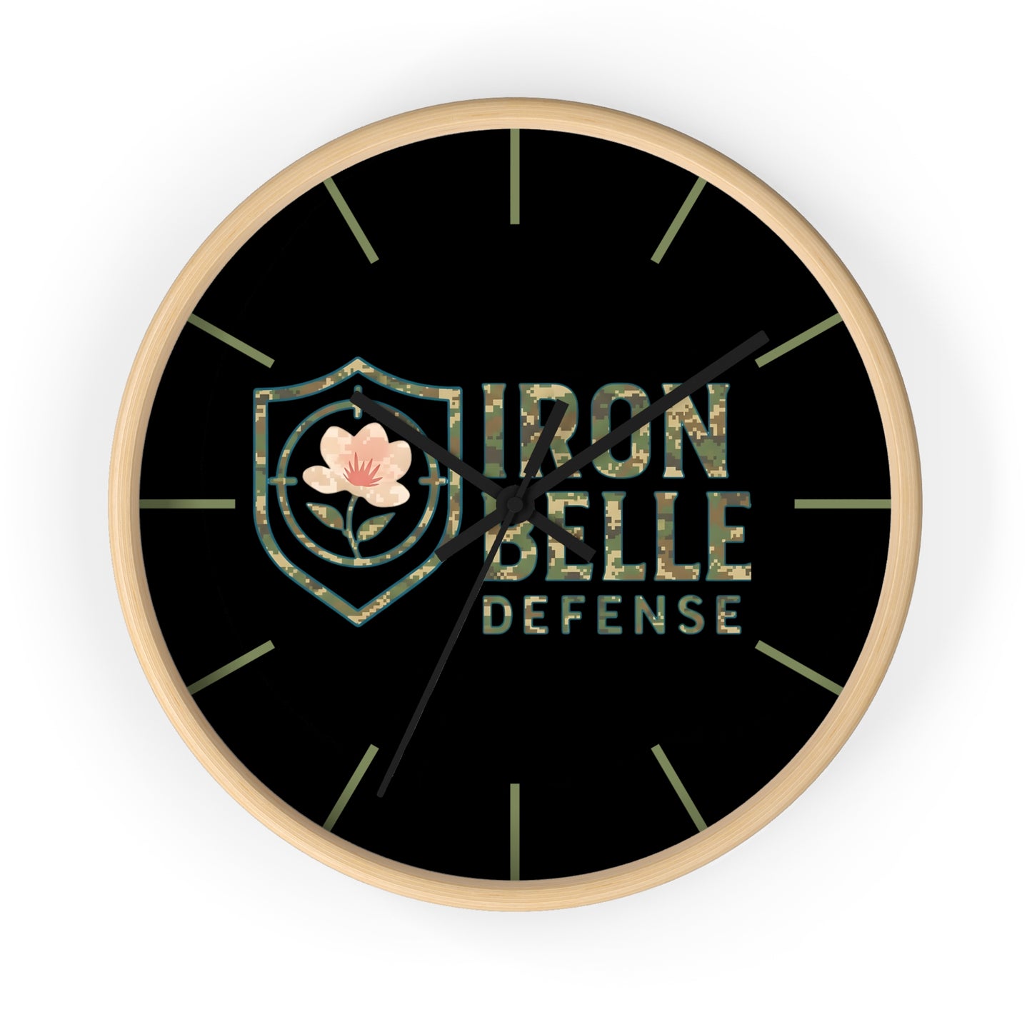 Camo Iron Belle Defense Wall Clock