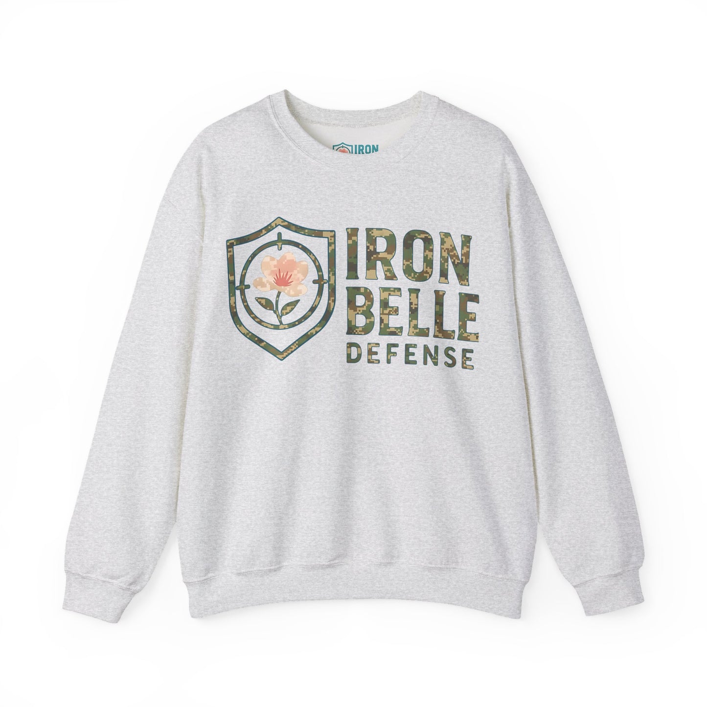 Camo Iron Belle Defense Unisex Crewneck Sweatshirt
