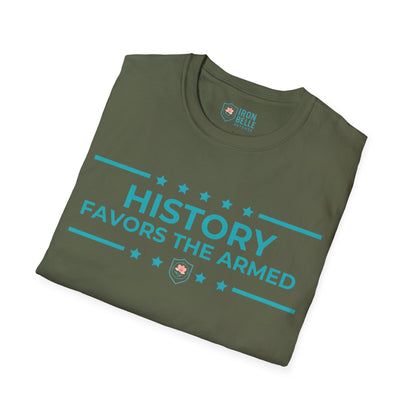 History Favors the Armed Iron Belle Defense Tee