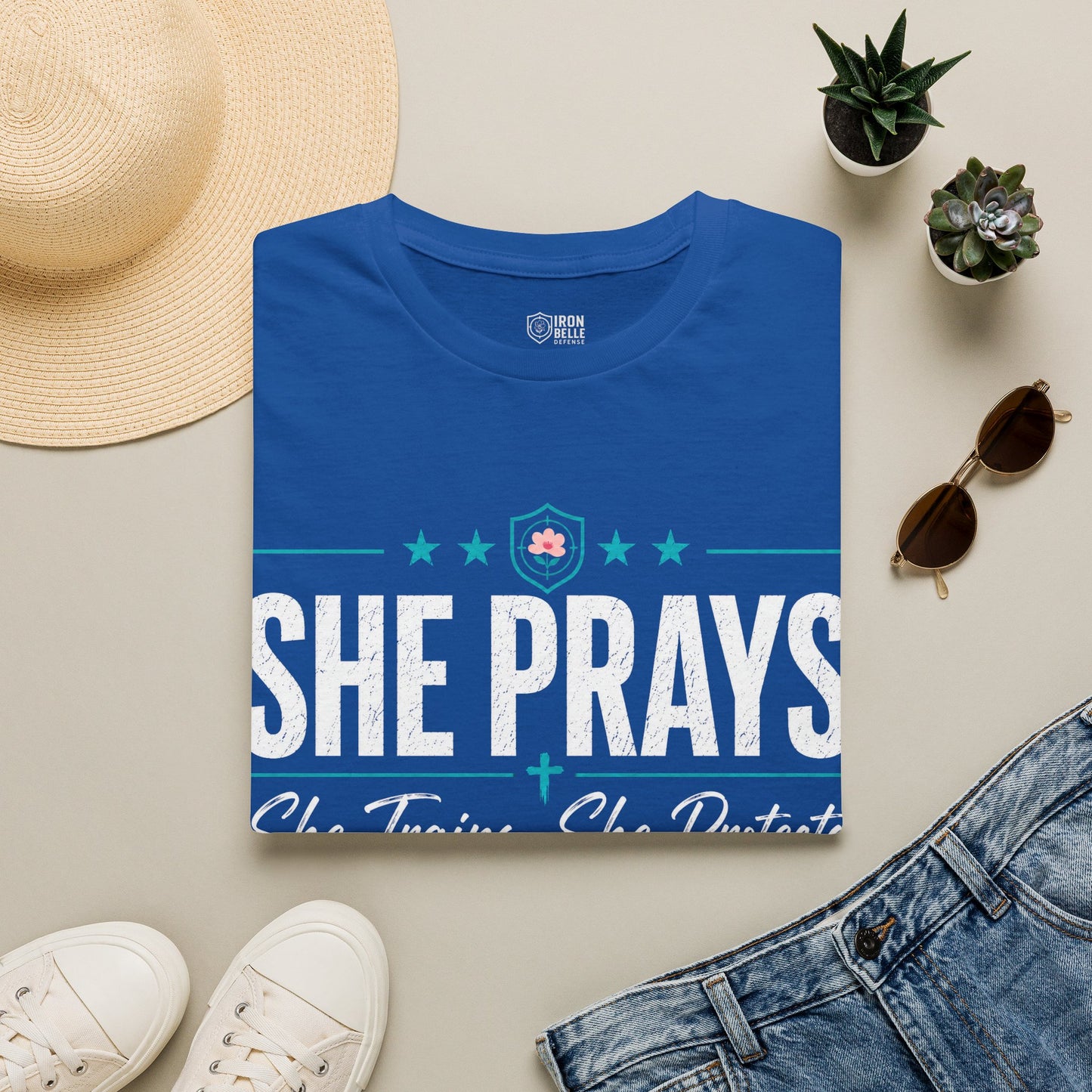 She Prays She Trains She Protects Tee