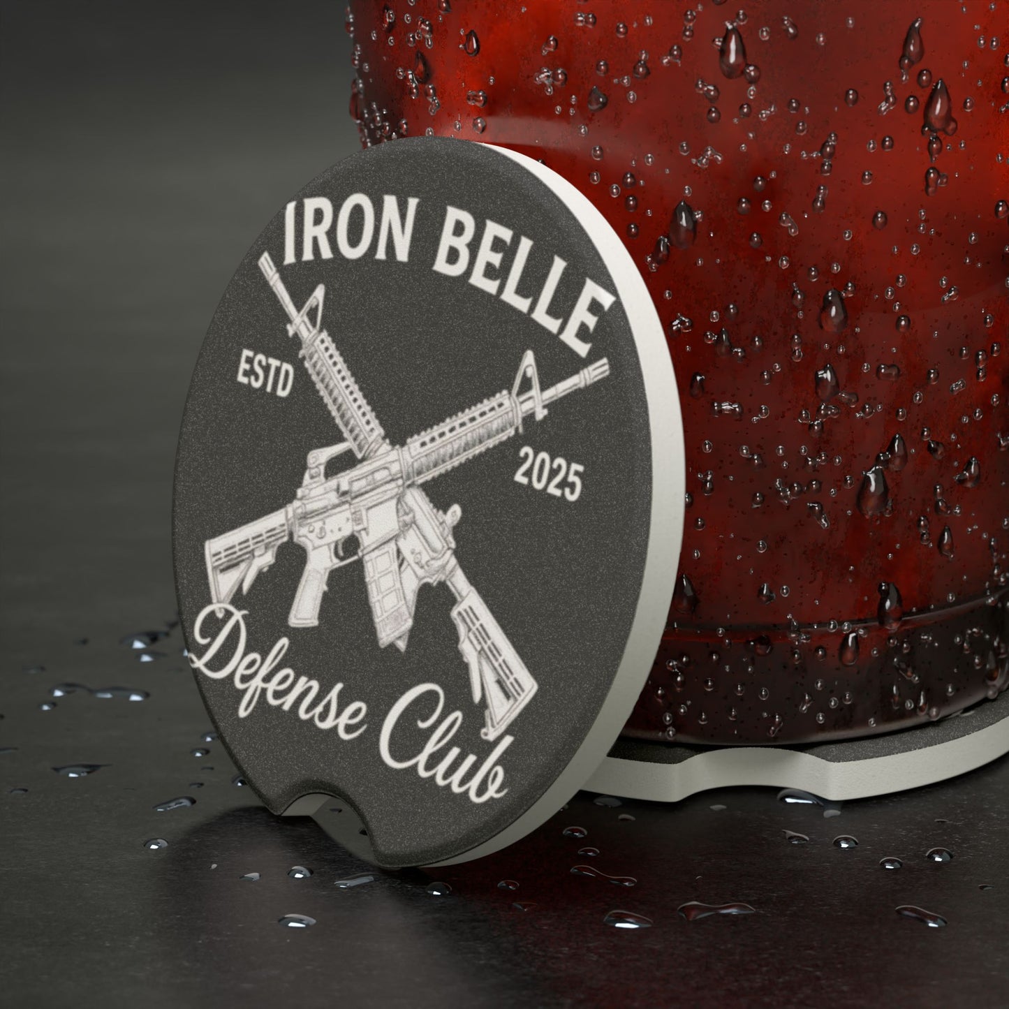 Iron Belle Defense Crest Soapstone Car Coaster