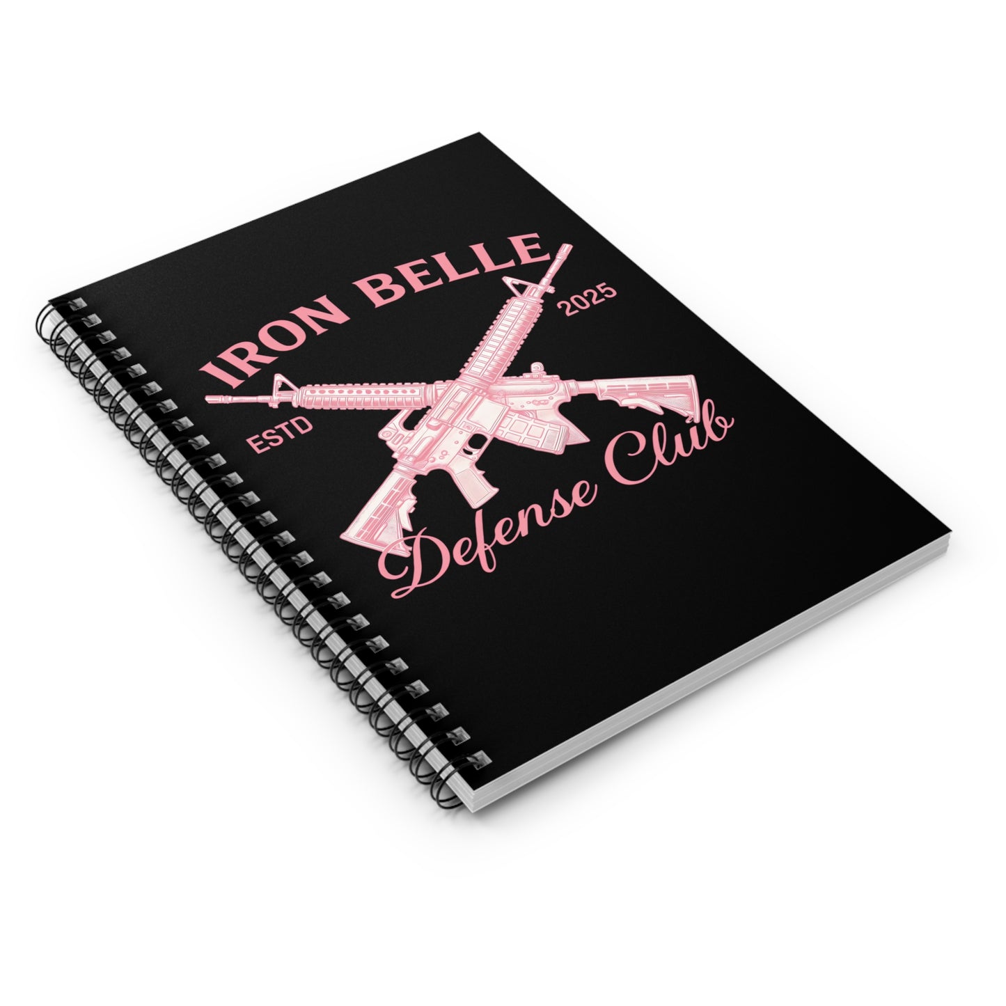 Pink Iron Belle Defense Spiral Notebook