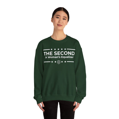 The Second:A Woman’s Equalizer Iron Belle Defense Unisex Crewneck Sweatshirt