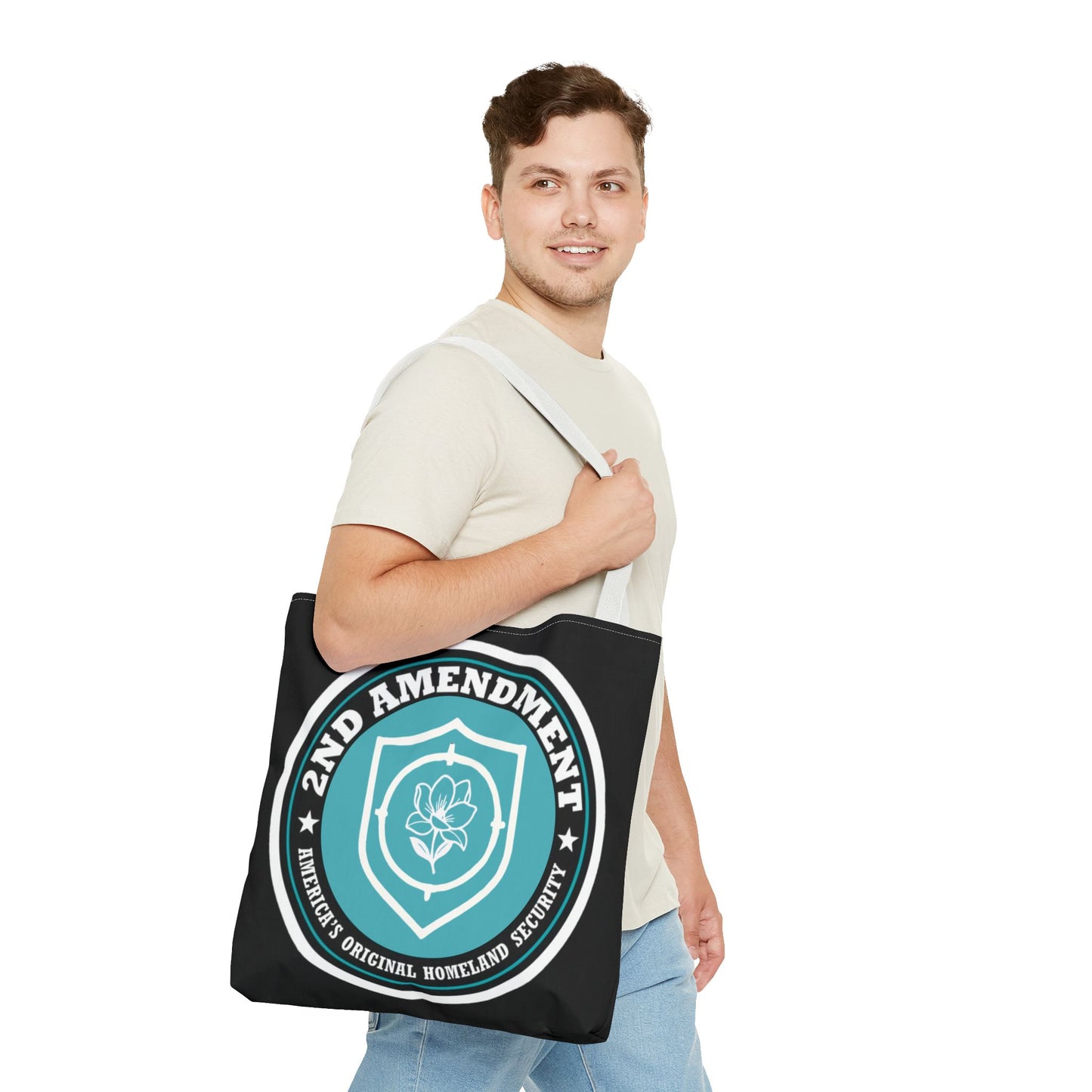 2nd Amendment Shield Tote Bag — America’s Original Homeland Security Cotton Tote